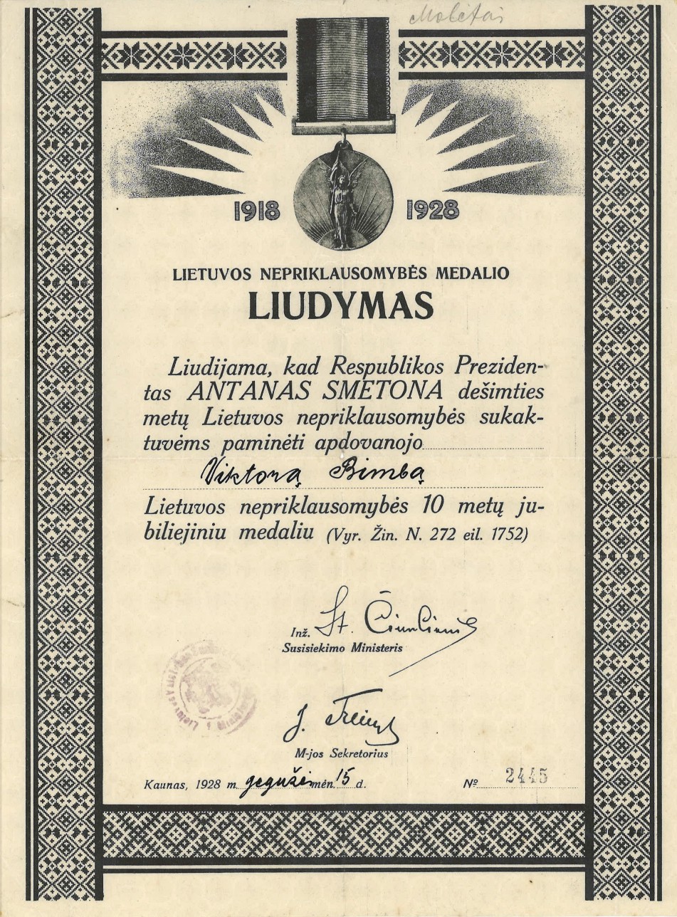 Viktoro_Bimbos_liudymas
